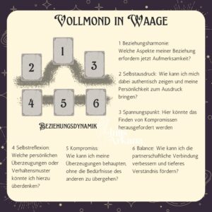 Vollmond Tarot Spread Waage Beziehungsdynamik